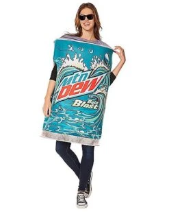 Adult 3D Mountain Dew Baja Blast Costume -Christmas Central 07656556 c