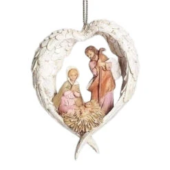 Fontanini 4" Holy Family In Wings Ornament