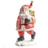 Glittery Ice Skating Santa With Toys Figurine
