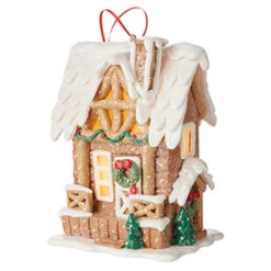 Raz 6.5" Lighted Gingerbread Pretzel House Christmas Ornament 4216269 7 Raz 6.5" Lighted Gingerbread Pretzel House Christmas Ornament 4216269 -Christmas Central 4216269b 59291.1648757008