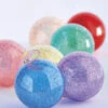 Raz 4.5" Set Of 7 Rainbow Glittered Glass Ball Christmas Ornaments 4224623