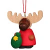 Moose Santa Ornament