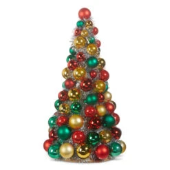 Raz 10", 13", Or 15.5" Red, Green And Gold Ball Ornament Christmas Tree -Christmas Central 4320000 47354.1683663107