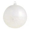 Raz 6" Half Glittered Ball Glass Christmas Ornament 4324502