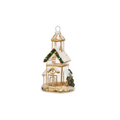 Raz 5" Gold And Clear Church Glass Christmas Ornament 4324586 6 Raz 5" Gold And Clear Church Glass Christmas Ornament 4324586 -Christmas Central 4324586a 38583.1684951585