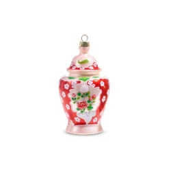 Raz 5" Green And Pink Chinoiserie Jar Glass Christmas Ornament 4352888 -Christmas Central 4352888a 68491.1685538771