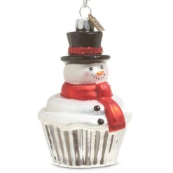 Raz Eric Cortina 4" Santa Or Snowman Cupcake Glass Christmas Ornament 5 Raz Eric Cortina 4" Santa Or Snowman Cupcake Glass Christmas Ornament -Christmas Central 4353139 09835.1685559755