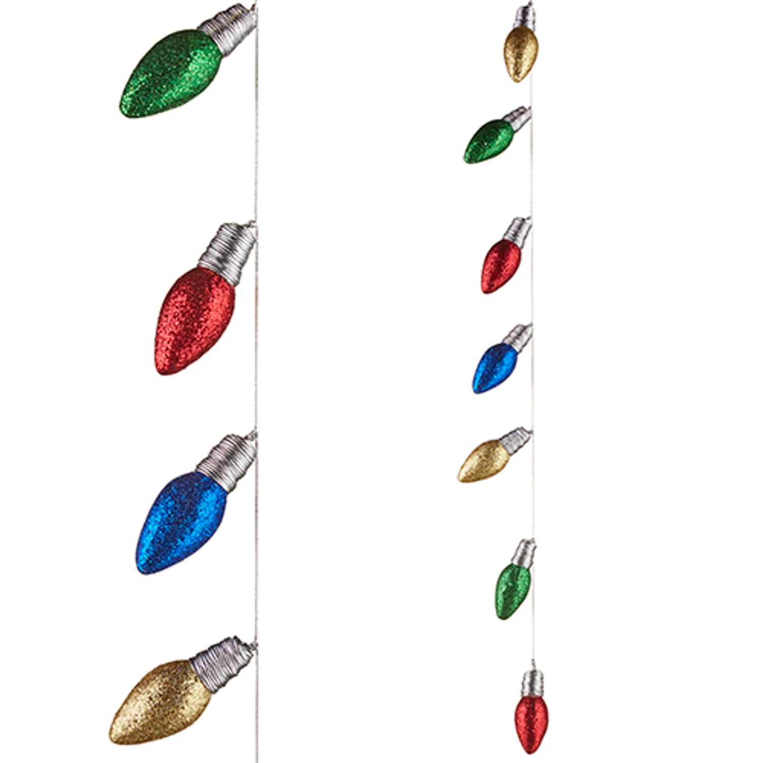 Raz 3' Light Bulb Christmas Garland G4206874 2 Raz 3' Light Bulb Christmas Garland G4206874 - Image 2