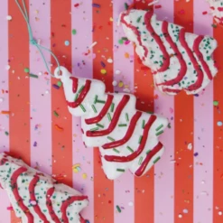 Cody Foster 4.5" Christmas Tree Cake Glass Christmas Ornament GO-8388