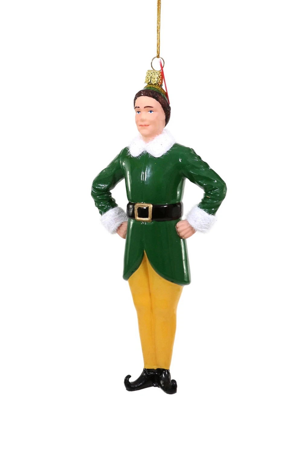 Cody Foster 7" Santa's Helper Buddy The Elf Glass Christmas Ornament GO-8728-S 1 Cody Foster 7" Santa's Helper Buddy The Elf Glass Christmas Ornament GO-8728-S