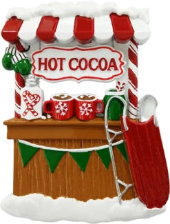 Hot Cocoa Stand Personalized Christmas Ornament OR2395
