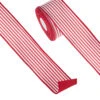 Raz 2.5" Red And White Striped Wired Christmas Ribbon R4271811