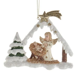 Kurt Adler German Nativity Ornament - Angel With Baby Jesus