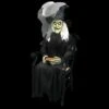 Animated Sitting Witch Halloween Prop