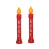 39" Set Of 2 Red NOEL Candle Blow Mold Outdoor Christmas Home Decor 77330