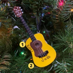 Acoustic Guitar Personalized Christmas Ornaments OR1174