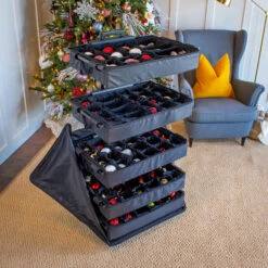 Tree Keeper Telescoping 5 Tray Christmas Ornament Storage 30010