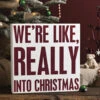Primitives By Kathy 10" We're Like Really Into Christmas Big Box Sign 110139