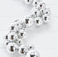 Raz 4' Silver Ball Christmas Garland G3832769