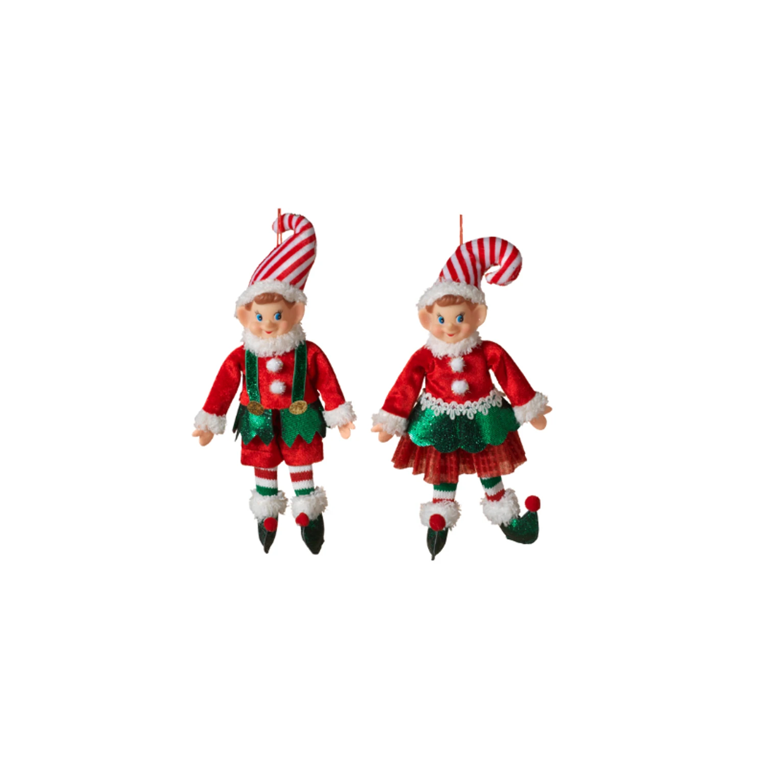 10.75" Metallic Red And White Elf Christmas Ornament 2617580 1 10.75" Metallic Red And White Elf Christmas Ornament 2617580