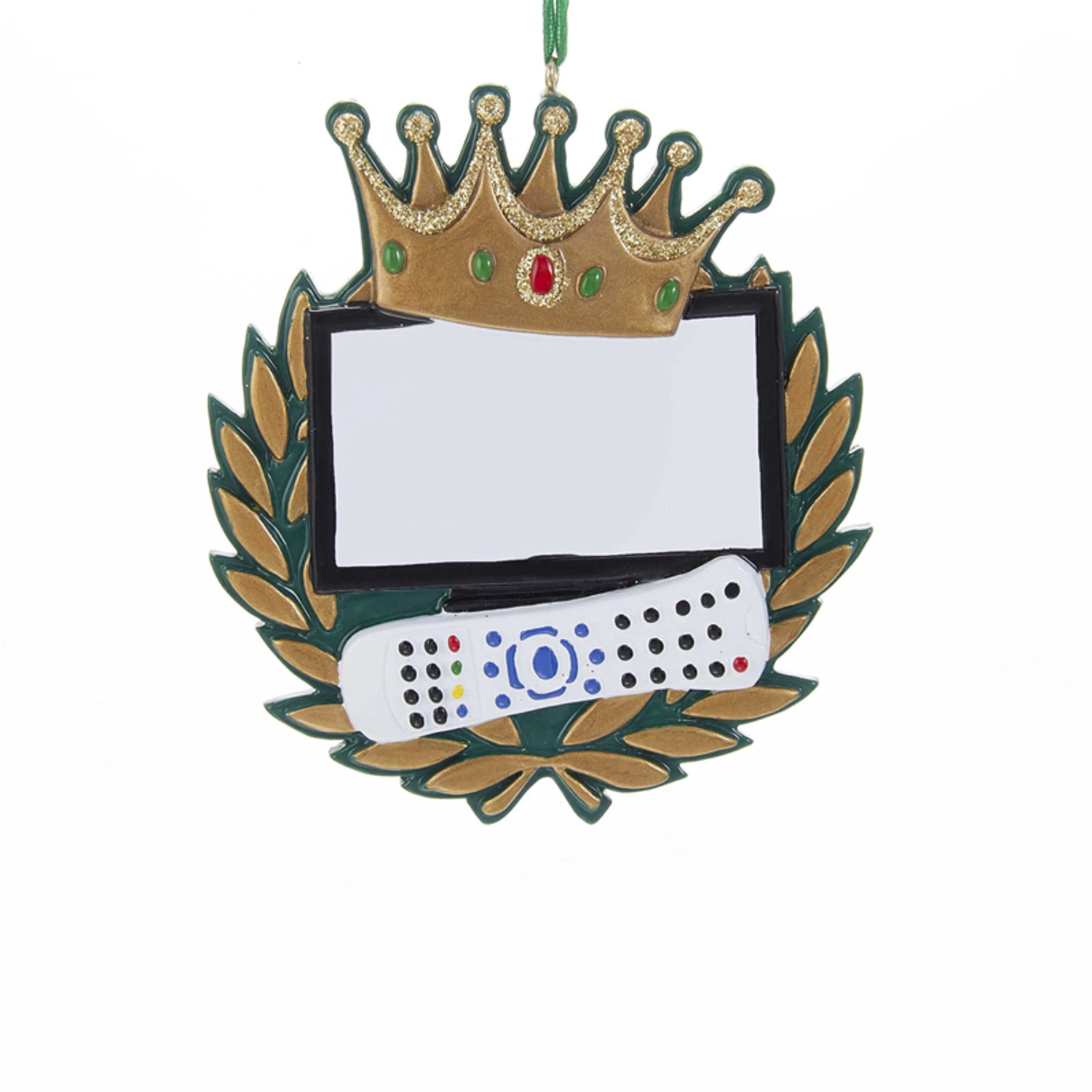 Kurt Adler 3.75" King Of The Remote Personalized Christmas Ornament W8213 2 Kurt Adler 3.75" King Of The Remote Personalized Christmas Ornament W8213 - Image 2