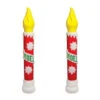 Noel Christmas Blow Mold Candles Set Of 4 C5030
