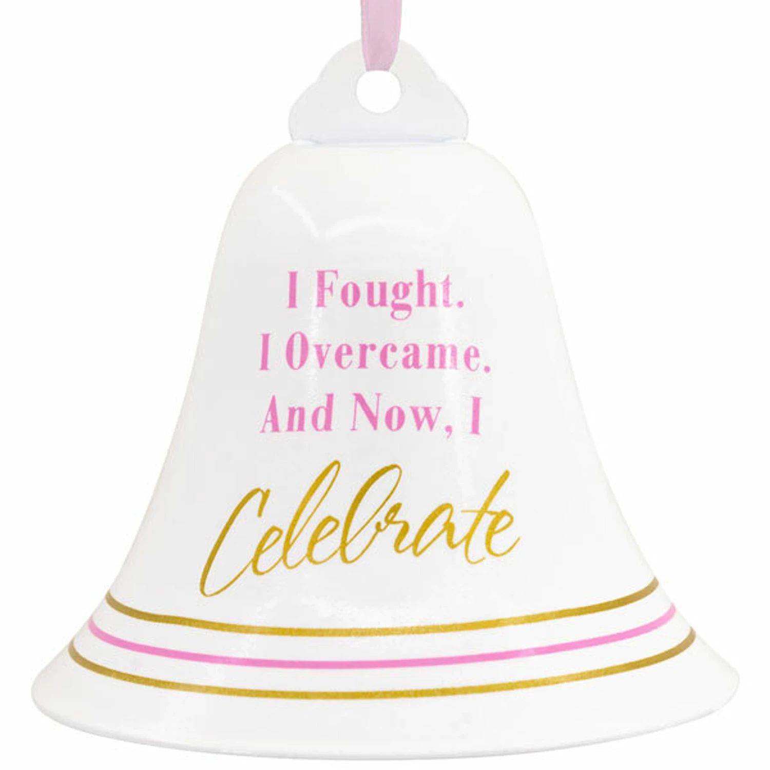 Hallmark 2.5" Cancer Bell Christmas Ornament 1HGO2825 1 Hallmark 2.5" Cancer Bell Christmas Ornament 1HGO2825