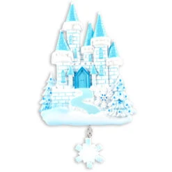 Blue And White Ice Castle Personalized Christmas Ornament OR1462 -Christmas Central apiqxdcjd 15301.1646091960
