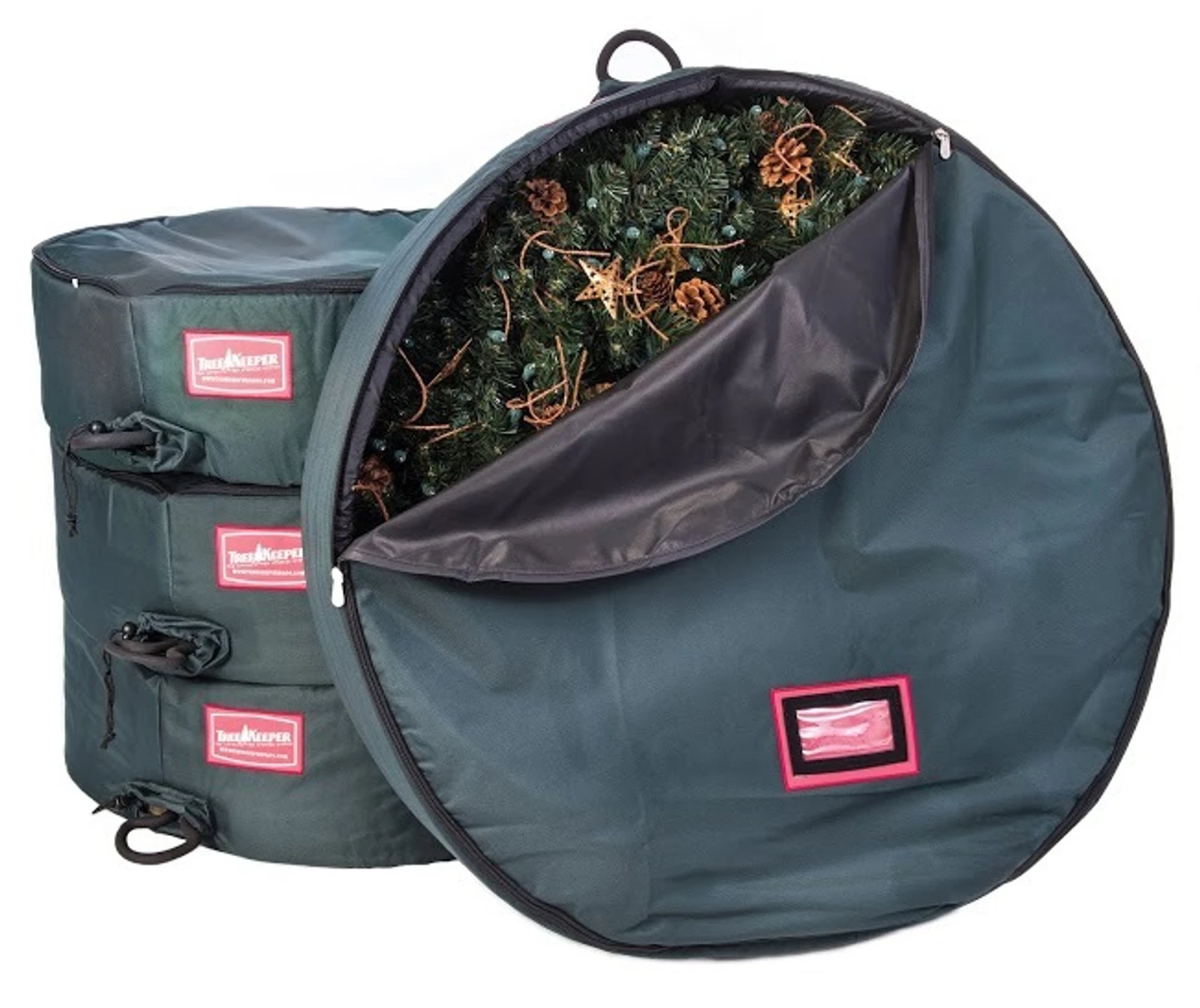 Treekeeper 36" Foam Lined Wreath Keeper With Removable Handle TK-10112 1 Treekeeper 36" Foam Lined Wreath Keeper With Removable Handle TK-10112