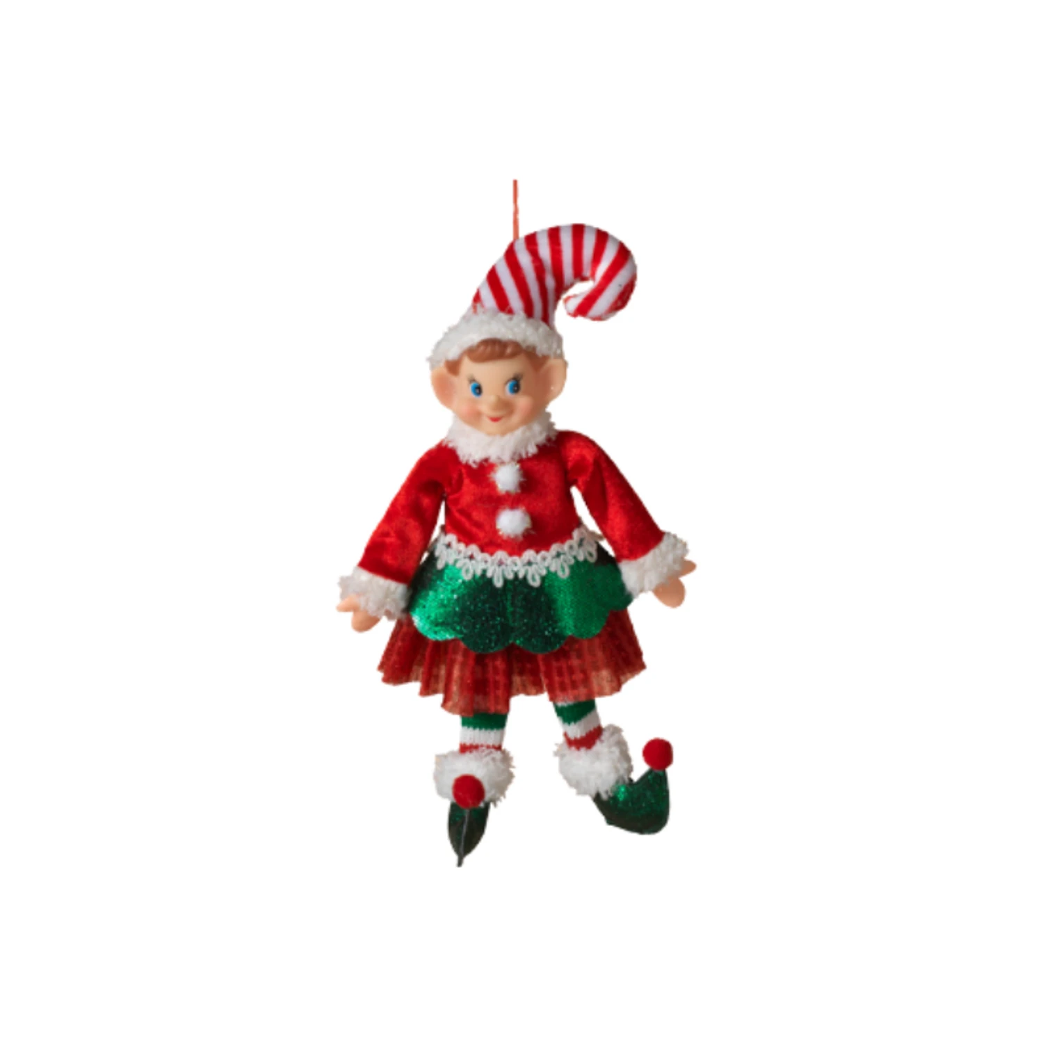10.75" Metallic Red And White Elf Christmas Ornament 2617580 3 10.75" Metallic Red And White Elf Christmas Ornament 2617580 - Image 3