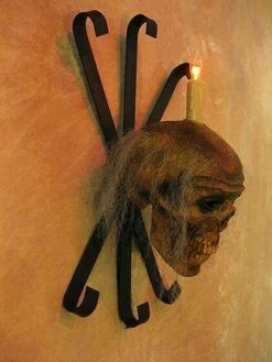 "Corpsed Head Skull Wall Sconce" Haunted House Lighting -Christmas Central corpsed head skull wall sconce haunted house lighting 23696398465