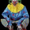 "Crouching Clown Blue" Electric Animated Skeleton Halloween Prop