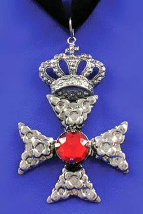 Cross & Crown Antique Silver Costume Pendant 1 Cross & Crown Antique Silver Costume Pendant