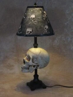 "Desk Lamp With Life-size Skull And Bone Shade" Haunted House Lighting -Christmas Central desk lamp with life size skull and bone shade haunted house lighting 23613604417