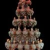 "Five-Tiered Life-Size Skull Chandelier With 60 Skulls" Haunted House Lighting