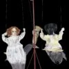 "Ghostly Go Round - Creepy Dolls" Animated Halloween Props - 3 Dolls