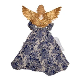 Kurt Adler 17" Indigo Blue Delft Angel Christmas Tree Topper J6099 -Christmas Central j6099 03 22843.1653408815
