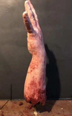 "Shark Bite Silicone Arm" Bloody Body Part Prop -Christmas Central shark bite silicone arm bloody body part prop 11943703412784