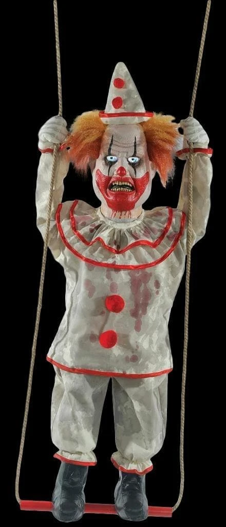 "Swinging Clown Doll" Electric Animated Halloween Prop 1 "Swinging Clown Doll" Electric Animated Halloween Prop