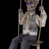 "Swinging Skeletal Boy" Electric Animated Halloween Prop